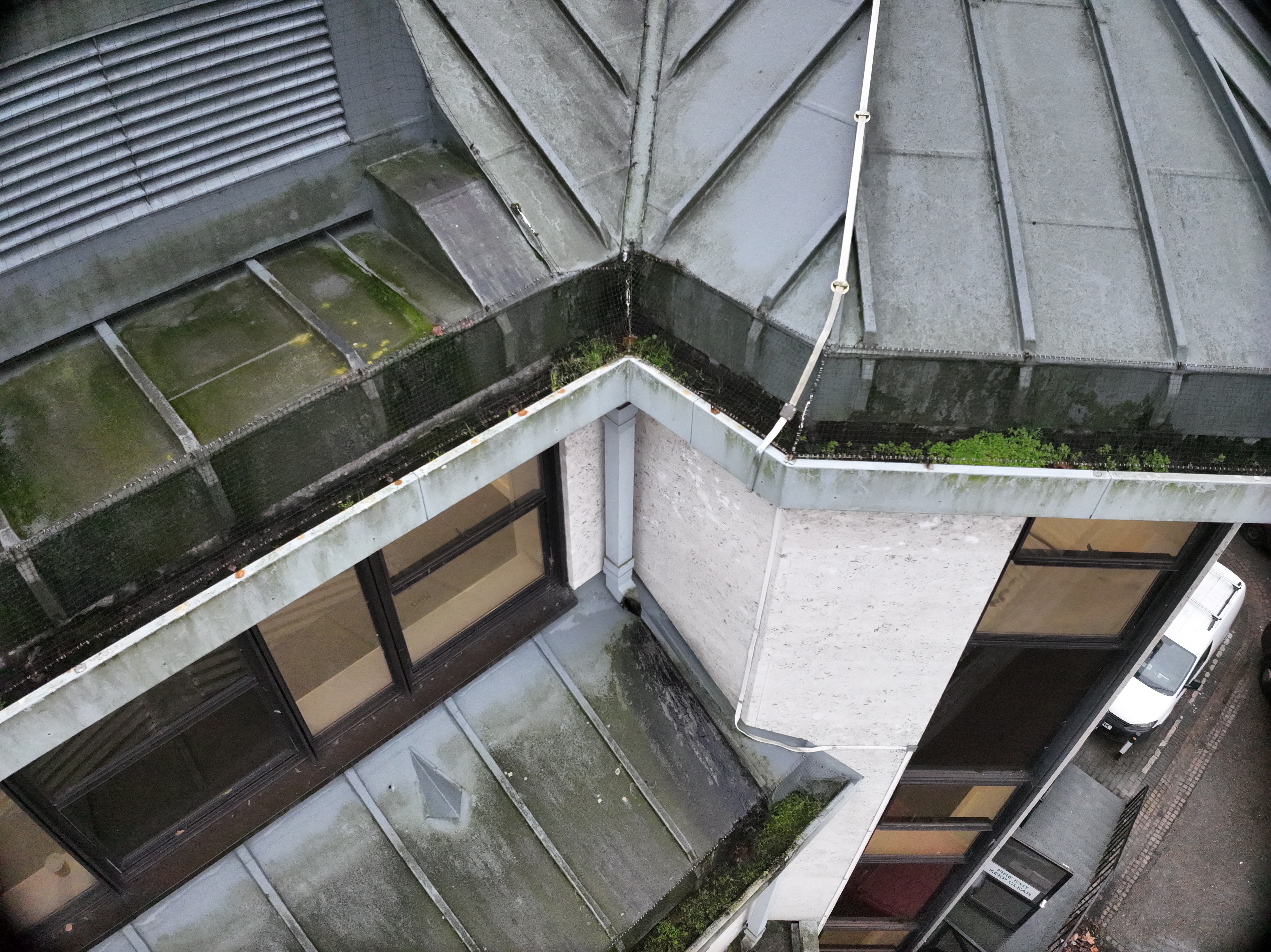 Office building gutter survey
